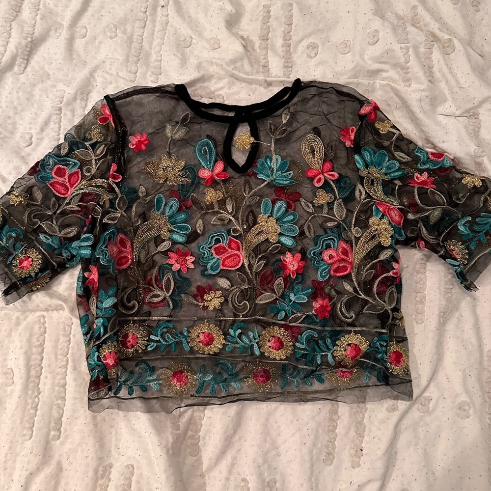 Floral See Through Top